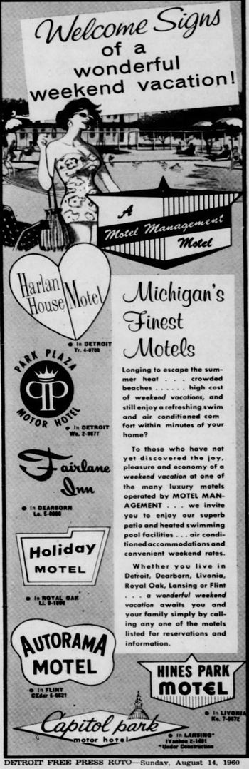 Park Plaza Motor Hotel - Aug 14 1960 Article